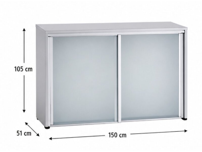 Ultom Isotta meuble bas – armoire design avec portes coulissantes en verre
