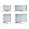 ULTOM Ultom Isotta lage kast – design opbergkast met glazen schuifdeuren ULTOM Ultom Isotta lage kast – design opbergkast met glazen schuifdeuren