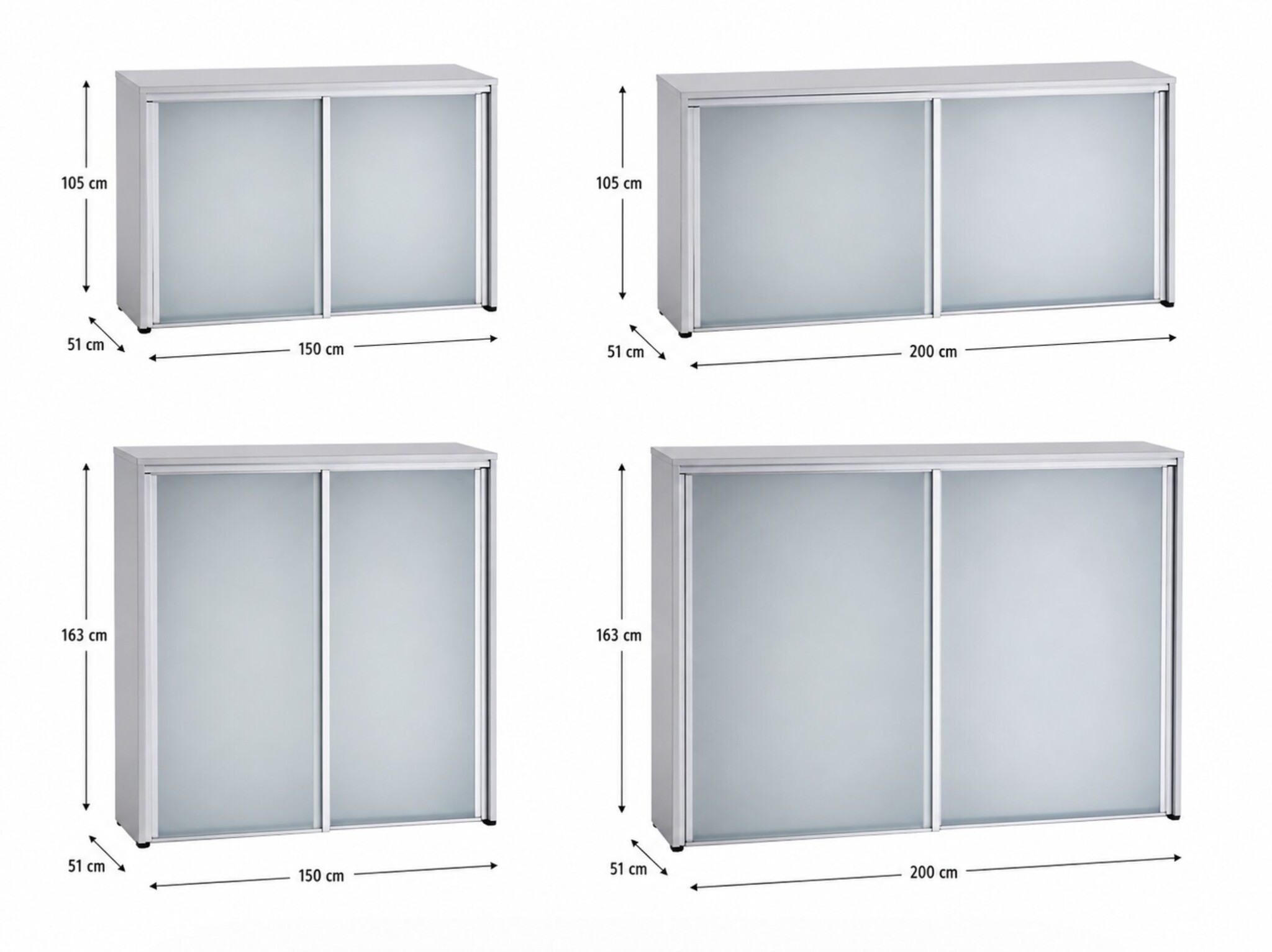 ULTOM Ultom Isotta meuble bas – armoire design avec portes coulissantes en verre