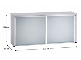 Ultom Isotta meuble bas – armoire design avec portes coulissantes en verre