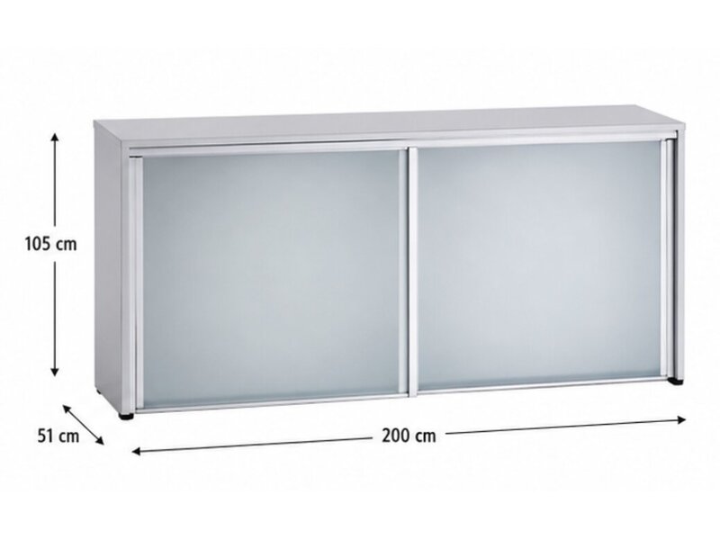 Ultom Isotta meuble bas – armoire design avec portes coulissantes en verre