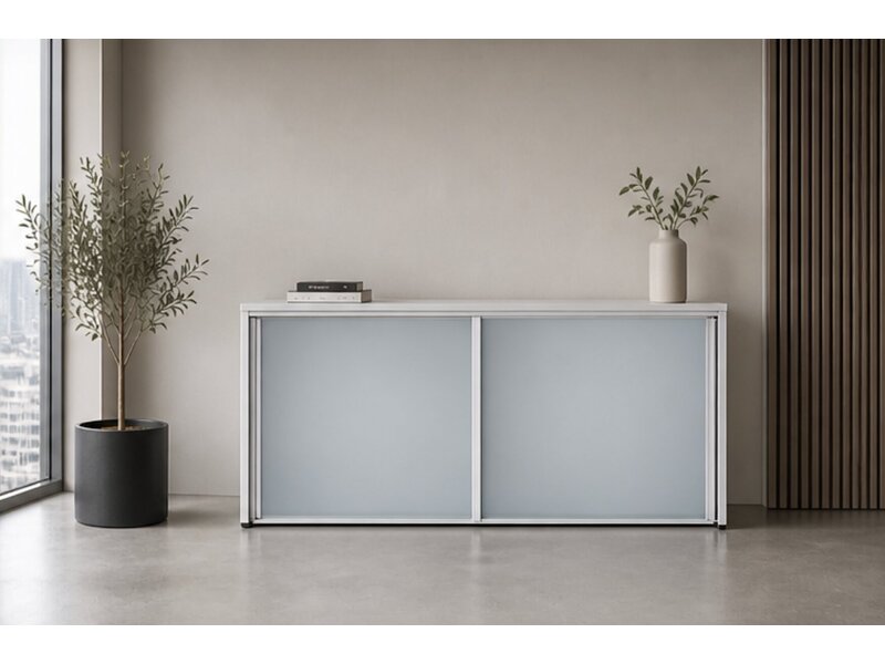 Ultom Isotta meuble bas – armoire design avec portes coulissantes en verre