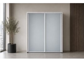Ultom Isotta meuble moyen – armoire bureau design avec portes coulissantes en verre