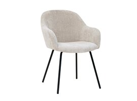 Kick collection KICK Arda eetkamerstoel – stoffen stoel met armleuningen en metalen frame KICK Arda eetkamerstoel – stoffen stoel met armleuningen en metalen frame