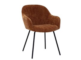 Kick collection KICK Arda eetkamerstoel – stoffen stoel met armleuningen en metalen frame KICK Arda eetkamerstoel – stoffen stoel met armleuningen en metalen frame