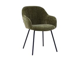 Kick collection KICK Arda eetkamerstoel – stoffen stoel met armleuningen en metalen frame KICK Arda eetkamerstoel – stoffen stoel met armleuningen en metalen frame