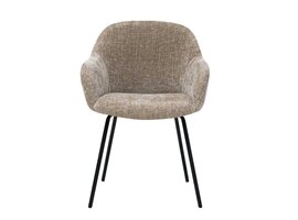 Kick collection KICK Arda eetkamerstoel – stoffen stoel met armleuningen en metalen frame KICK Arda eetkamerstoel – stoffen stoel met armleuningen en metalen frame