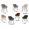 Kick collection KICK Arda eetkamerstoel – stoffen stoel met armleuningen en metalen frame Kick collection KICK Arda eetkamerstoel – stoffen stoel met armleuningen en metalen frame