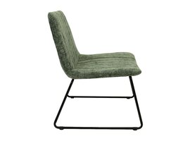 KICK James fauteuil – design fauteuil in chenille stof met metalen frame