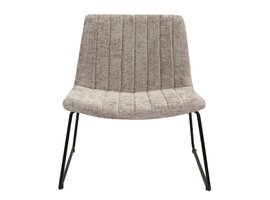 KICK James fauteuil – design fauteuil in chenille stof met metalen frame
