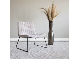 KICK James fauteuil – design fauteuil in chenille stof met metalen frame