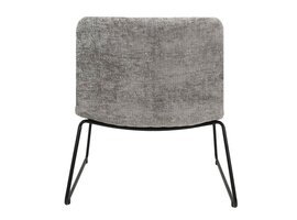 KICK James fauteuil – design fauteuil in chenille stof met metalen frame