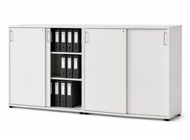 MDD Basic – Middelhoge schuifdeurkast in melamine, ruimtebesparend en duurzaam