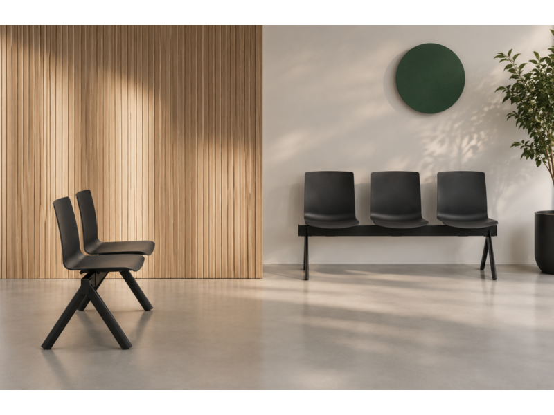 MDD Shila wachtbank – Design wachtkamerbank in 1, 2, 3 of 4 zitplaatsen