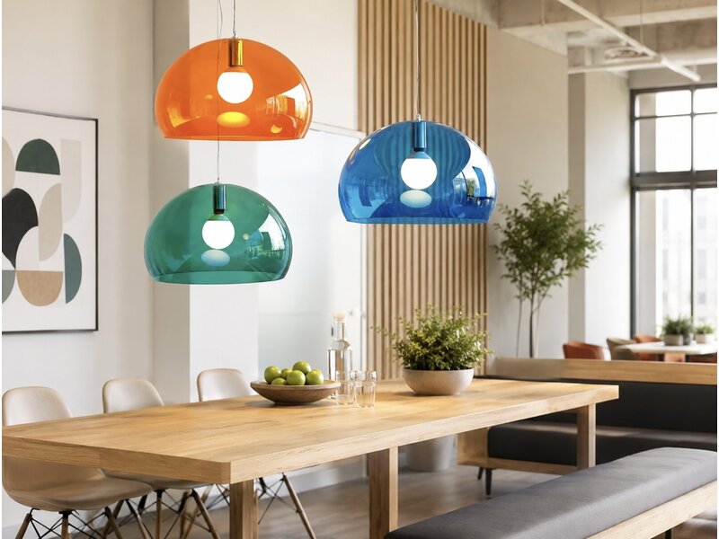 Suspension Kartell FL/Y – lampe suspendue design en PMMA recyclé par Ferruccio Laviani