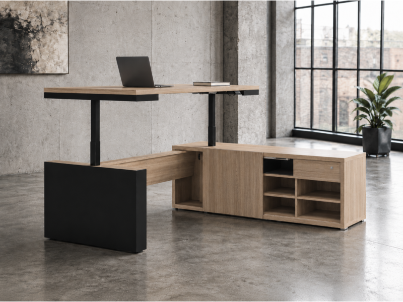 Bureau MDD Mito réglable en hauteur – Design moderne et ergonomie électrique