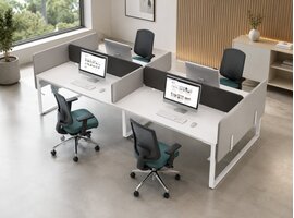 MDD Îlot de bureaux MDD Ogi-Q – poste de travail ergonomique pour 2, 4 ou 6 personnes Îlot de bureaux MDD Ogi-Q – poste de travail ergonomique pour 2, 4 ou 6 personnes