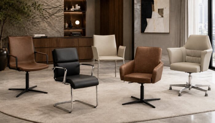Chaises en cuir