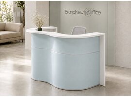 MDD Banque d’accueil MDD Wave courbe – comptoir de réception modulaire avec verre Lacobel pour espaces professionnels Banque d’accueil MDD Wave courbe – comptoir de réception modulaire avec verre Lacobel pour espaces professionnels