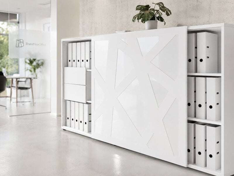 MDD Zig Zag schuifdeurkast – design opbergkast voor moderne kantoren en representatieve werkruimtes