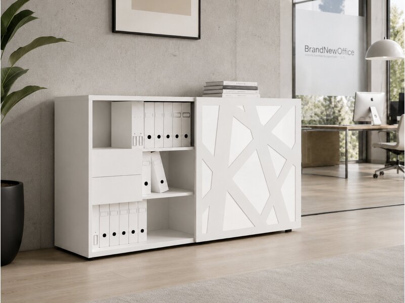 MDD Zig Zag schuifdeurkast – design opbergkast voor moderne kantoren en representatieve werkruimtes
