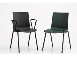 Chaise empilable MDD Shila – chaise de conférence moderne avec ou sans accoudoirs pour salles de réunion et espaces d’attente