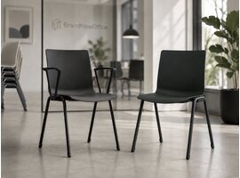 Chaise empilable MDD Shila – chaise de conférence moderne avec ou sans accoudoirs pour salles de réunion et espaces d’attente