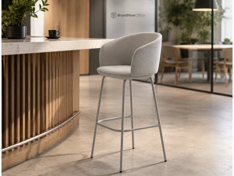 Tabouret haut MDD Grace en tissu – assise design confortable pour bureau, cafétéria, bar et hospitality