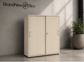 MDD Armoire haute MDD Basic à portes tambour – rangement de bureau compact pour archives et fournitures Armoire haute MDD Basic à portes tambour – rangement de bureau compact pour archives et fournitures