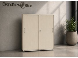 MDD Armoire haute MDD Basic à portes tambour – rangement de bureau compact pour archives et fournitures Armoire haute MDD Basic à portes tambour – rangement de bureau compact pour archives et fournitures