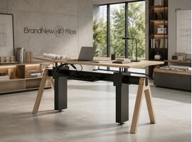 MDD MDD Viga elektrisch verstelbaar directiebureau – premium zit-sta bureau in eikenfineer of Fenix voor directiekantoren MDD Viga elektrisch verstelbaar directiebureau – premium zit-sta bureau in eikenfineer of Fenix voor directiekantoren