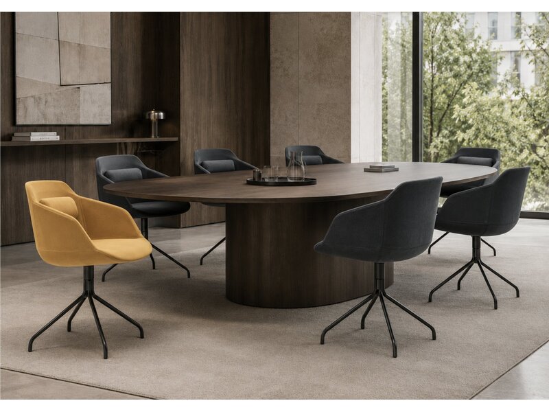 MDD Ultra vergaderstoel met draaipoot – comfortabele design stoel voor vergaderruimtes, kantoren en ontvangstzones