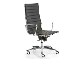 Luxy Italia Fauteuil de direction Luxy Light en cuir – siège italien haut dossier avec mécanisme multiblock Fauteuil de direction Luxy Light en cuir – siège italien haut dossier avec mécanisme multiblock
