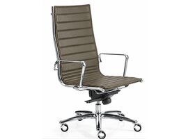 Luxy Italia Fauteuil de direction Luxy Light en cuir – siège italien haut dossier avec mécanisme multiblock Fauteuil de direction Luxy Light en cuir – siège italien haut dossier avec mécanisme multiblock