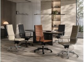 Luxy Italia Fauteuil de direction Luxy Light en cuir – siège italien haut dossier avec mécanisme multiblock Fauteuil de direction Luxy Light en cuir – siège italien haut dossier avec mécanisme multiblock