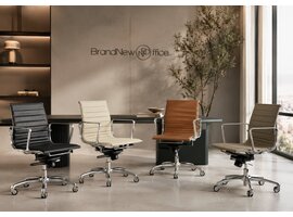Luxy Italia Fauteuil de bureau Luxy Light en cuir – siège italien compact avec mécanisme relax et structure aluminium Fauteuil de bureau Luxy Light en cuir – siège italien compact avec mécanisme relax et structure aluminium