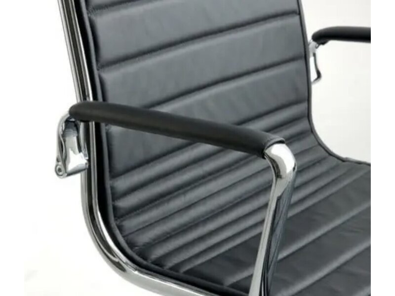 Fauteuil de bureau Luxy Light en cuir – siège italien compact avec mécanisme relax et structure aluminium