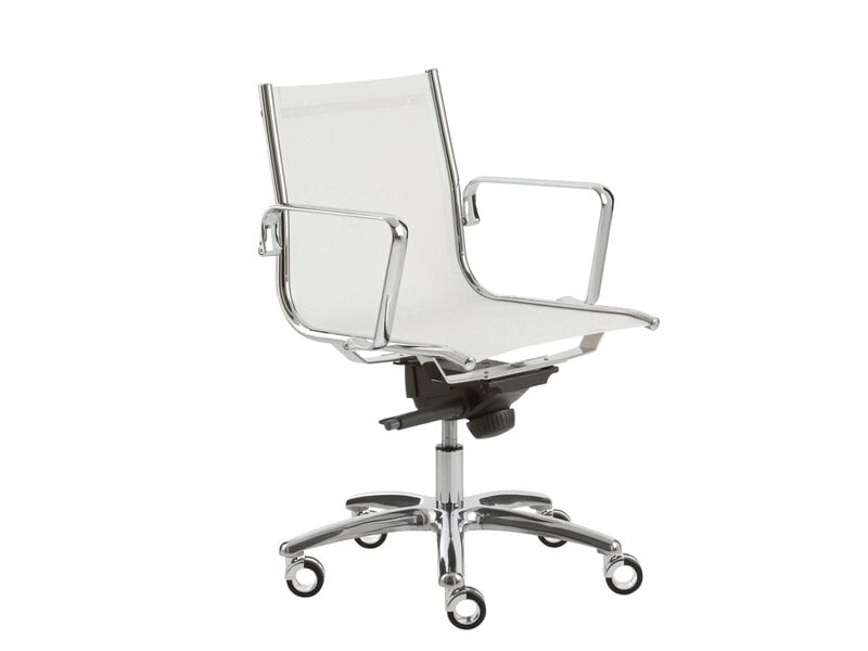 Fauteuil de bureau Luxy Light en résille – siège italien respirant avec structure aluminium et mécanisme multiblock