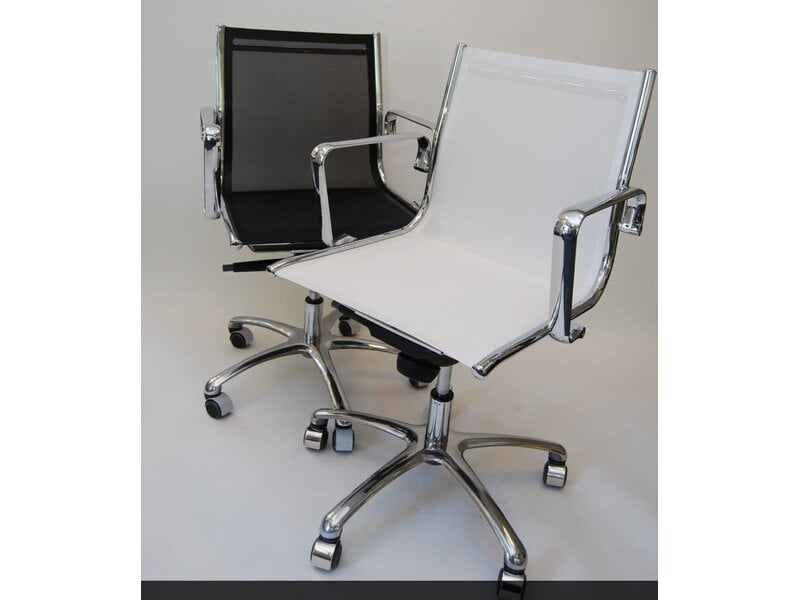 Fauteuil de bureau Luxy Light en résille – siège italien respirant avec structure aluminium et mécanisme multiblock