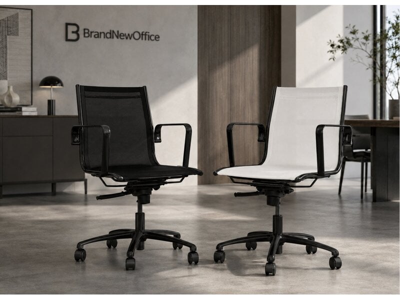 Fauteuil de bureau Luxy Light en résille – siège italien respirant avec structure aluminium et mécanisme multiblock