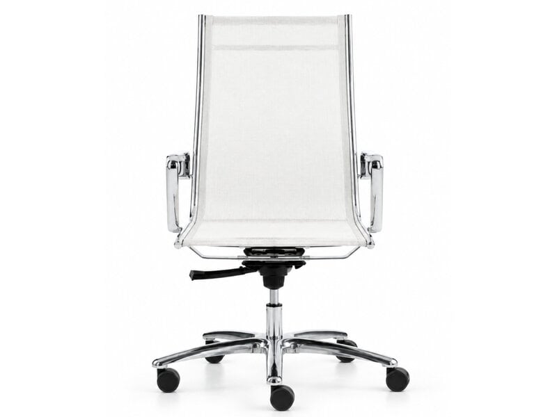 Fauteuil de direction Luxy Light en résille – siège italien haut dossier avec structure aluminium et mécanisme multiblock