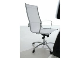 Luxy Italia Fauteuil de direction Luxy Light en résille – siège italien haut dossier avec structure aluminium et mécanisme multiblock Fauteuil de direction Luxy Light en résille – siège italien haut dossier avec structure aluminium et mécanisme multiblock
