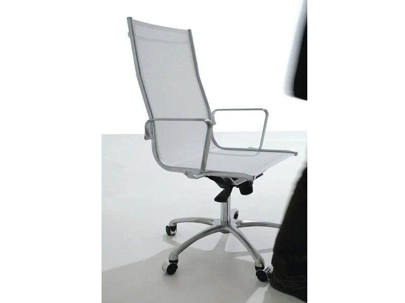 Fauteuil de direction Luxy Light en résille – siège italien haut dossier avec structure aluminium et mécanisme multiblock