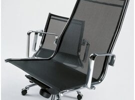 Luxy Italia Fauteuil de direction Luxy Light en résille – siège italien haut dossier avec structure aluminium et mécanisme multiblock Fauteuil de direction Luxy Light en résille – siège italien haut dossier avec structure aluminium et mécanisme multiblock