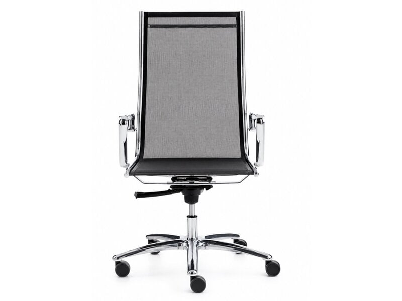 Fauteuil de direction Luxy Light en résille – siège italien haut dossier avec structure aluminium et mécanisme multiblock