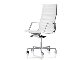 Luxy Fauteuil de bureau Luxy Nulite en cuir ou similicuir – siège italien avec mécanisme multiblock et détails aluminium Fauteuil de bureau Luxy Nulite en cuir ou similicuir – siège italien avec mécanisme multiblock et détails aluminium