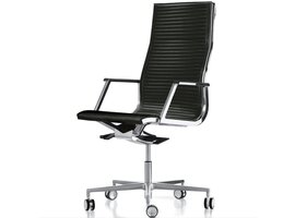 Luxy Fauteuil de bureau Luxy Nulite en cuir ou similicuir – siège italien avec mécanisme multiblock et détails aluminium Fauteuil de bureau Luxy Nulite en cuir ou similicuir – siège italien avec mécanisme multiblock et détails aluminium