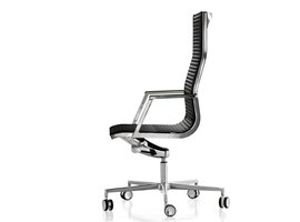 Luxy Fauteuil de bureau Luxy Nulite en cuir ou similicuir – siège italien avec mécanisme multiblock et détails aluminium Fauteuil de bureau Luxy Nulite en cuir ou similicuir – siège italien avec mécanisme multiblock et détails aluminium
