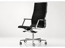 Luxy Fauteuil de bureau Luxy Nulite en cuir ou similicuir – siège italien avec mécanisme multiblock et détails aluminium Fauteuil de bureau Luxy Nulite en cuir ou similicuir – siège italien avec mécanisme multiblock et détails aluminium
