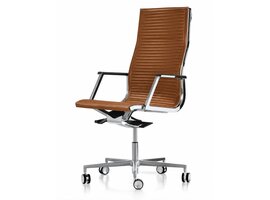 Luxy Fauteuil de bureau Luxy Nulite en cuir ou similicuir – siège italien avec mécanisme multiblock et détails aluminium Fauteuil de bureau Luxy Nulite en cuir ou similicuir – siège italien avec mécanisme multiblock et détails aluminium